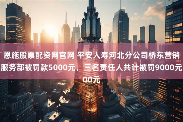 恩施股票配资网官网 平安人寿河北分公司桥东营销服务部被罚款5000元，三名责任人共计被罚9000元
